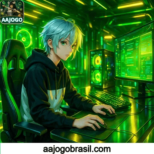 Imagem promovendo o app oficial da AAJOGO para mobile